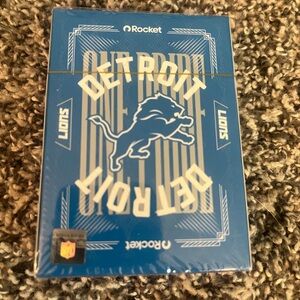NFL Detroit Lions Blue Playing Cards